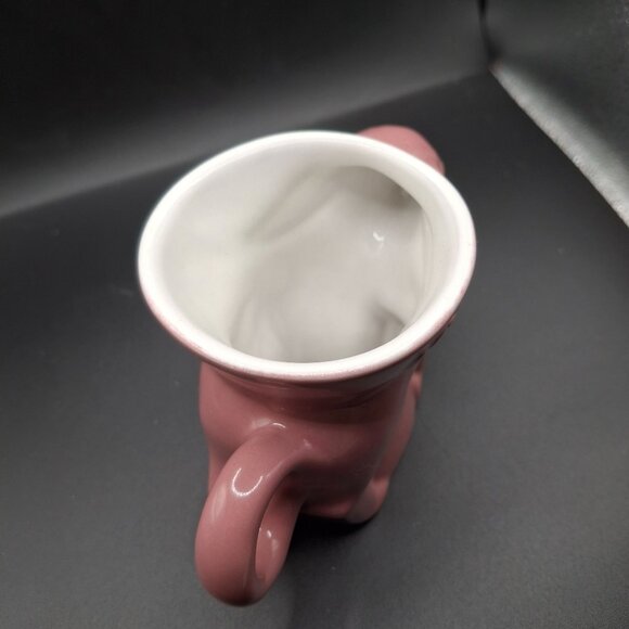 Frankoma Pottery 1992 Demi Donkey Mug Pink Ceramic Collectible Animal-Shaped - Picture 6 of 6